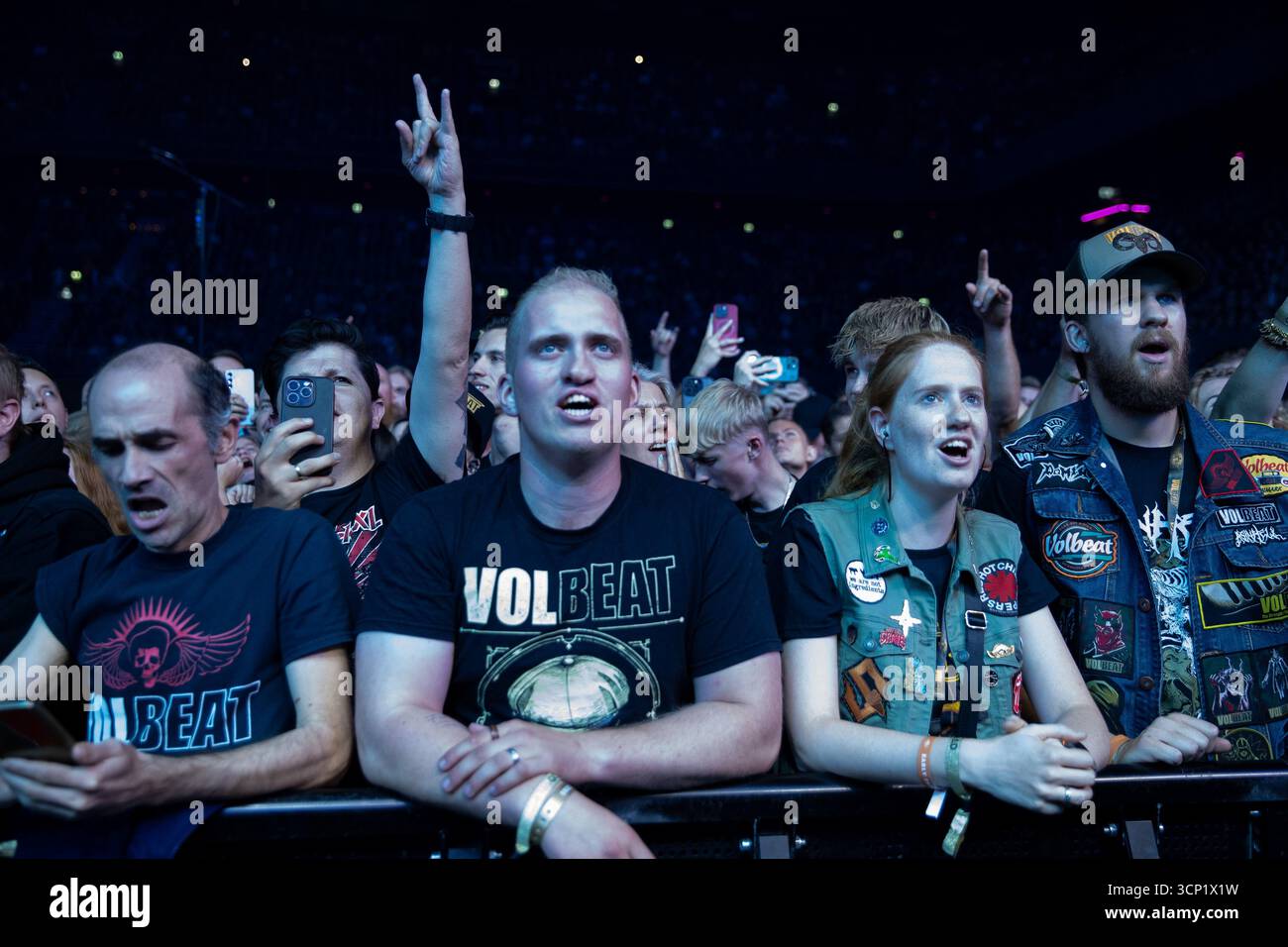 AMSTERDAM Fans of the Danish heavy mental band Volbeat during a