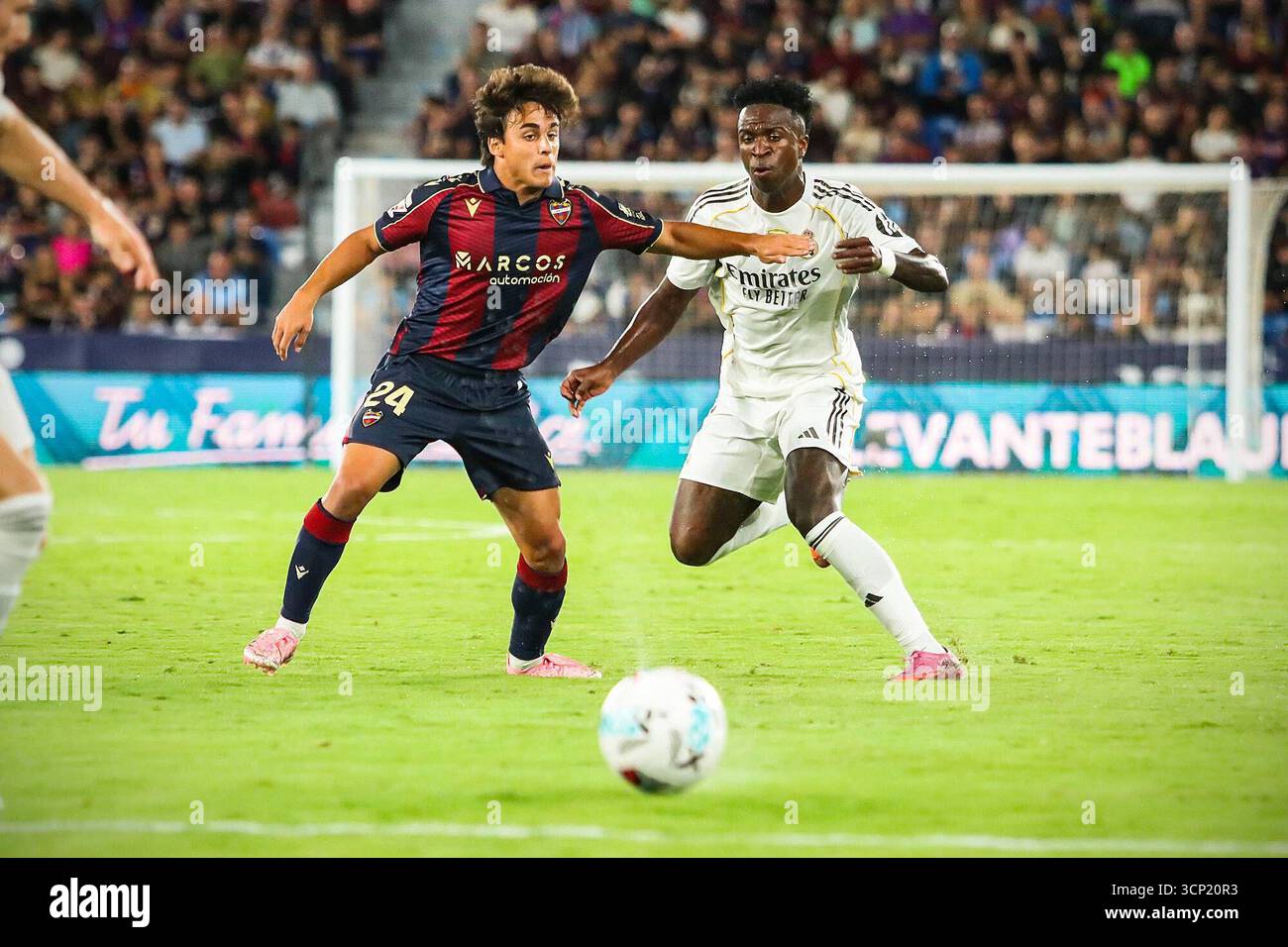 Spanish La Liga EA Sports soccer match Levante vs Real Madrid at Ciutat ...