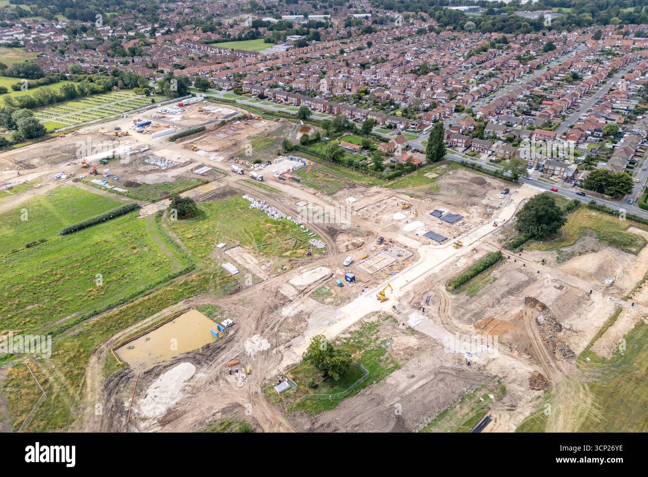 Aerial view of the new Knights Gate York development site, a new ...