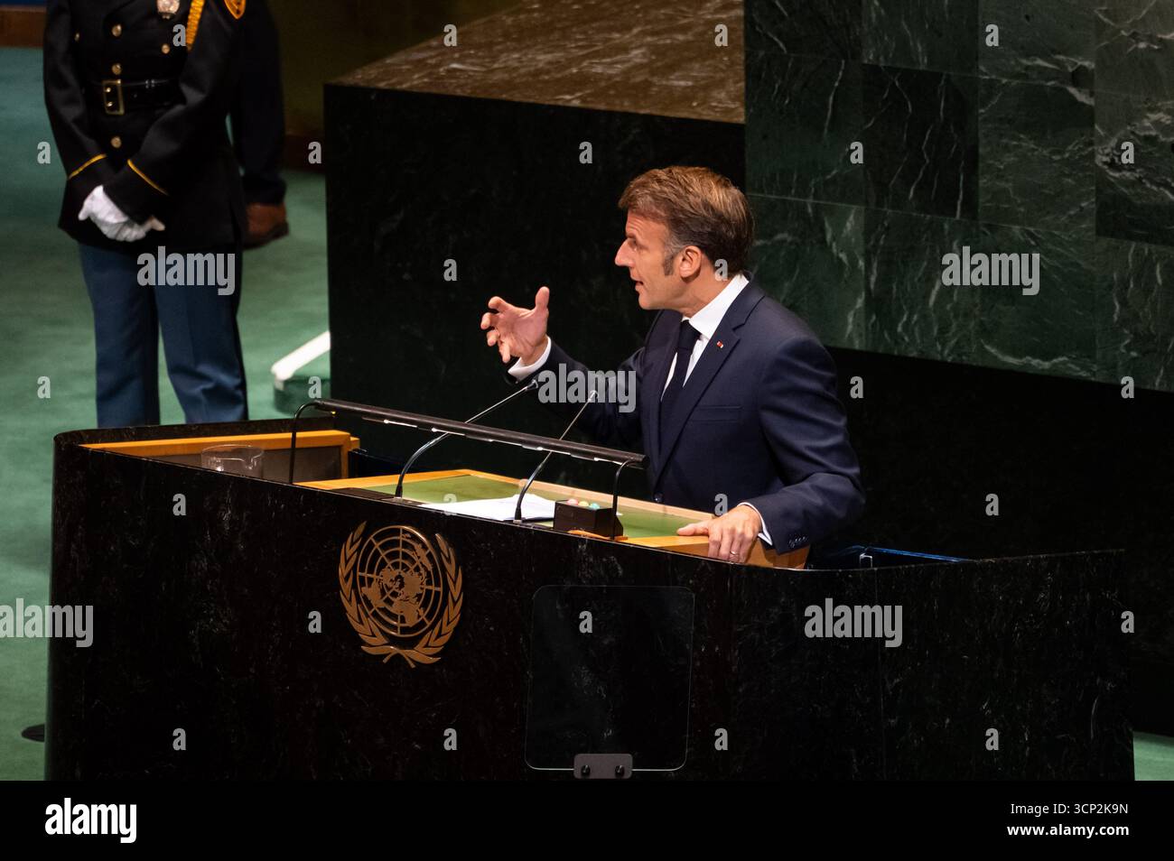 Macron speaking podium Why This Matters