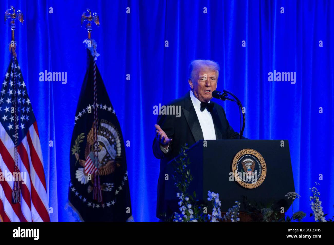 President Donald J. Trump delivers remarks at the American Cornerstone ...