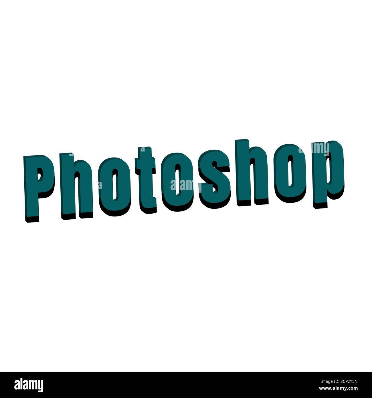 Photoshop 3D Text Effect | Editable Typography Style Stock Vector