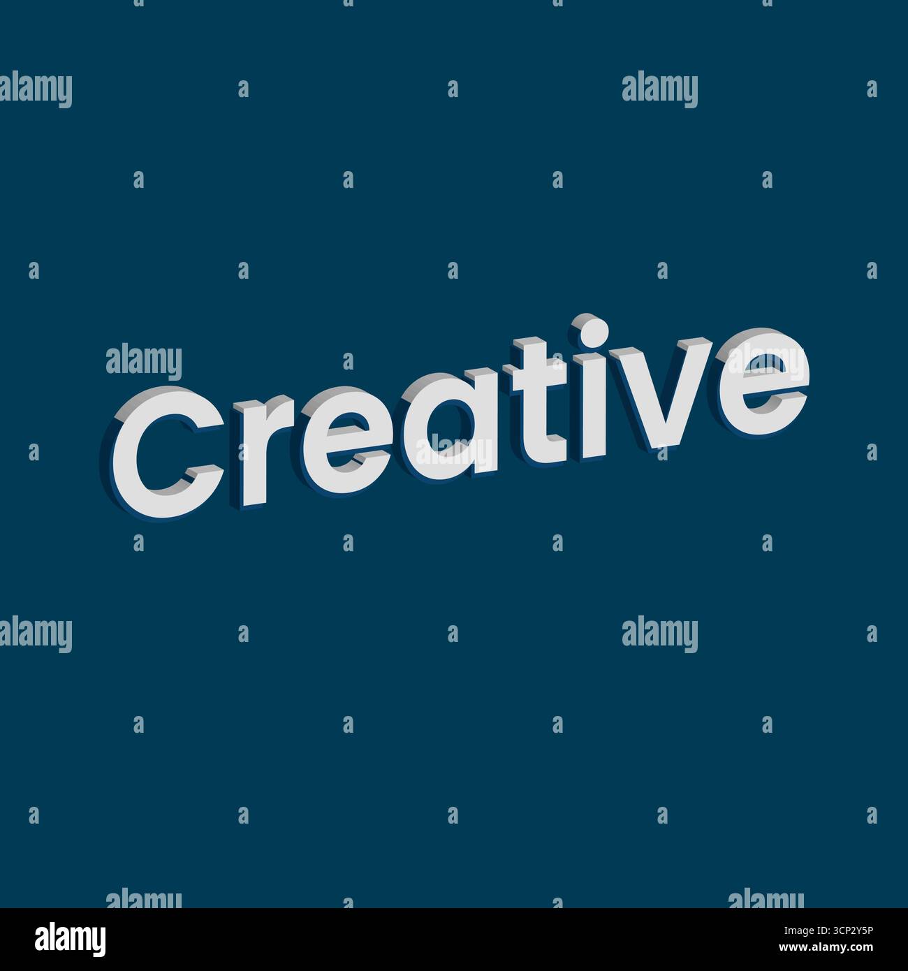 Creative 3D Text Effect | Modern Typography Design Stock Vector