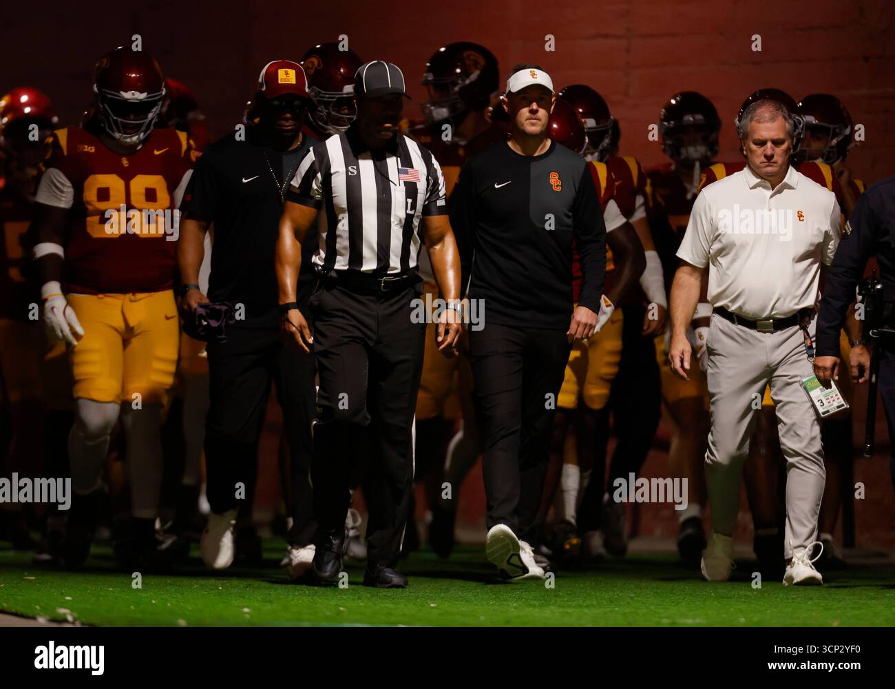 Charles Riley Coach September 20, 2025 USC Trojans head coach Lincoln Riley in action ...