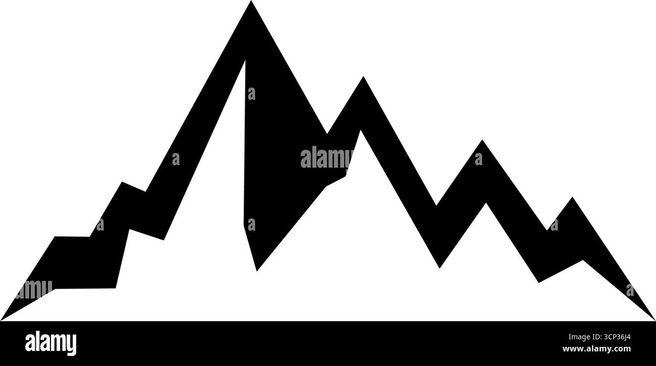 Sharp peaks sunset Stock Vector Images - Alamy