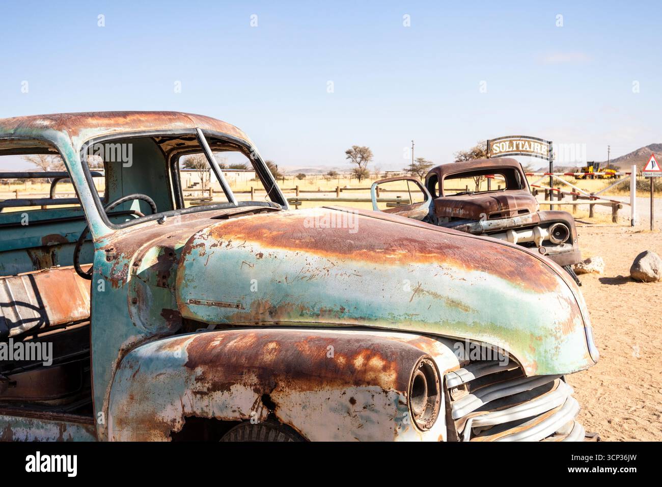 African Rusted Car Car in african desert hi-res stock photography and images - Alamy