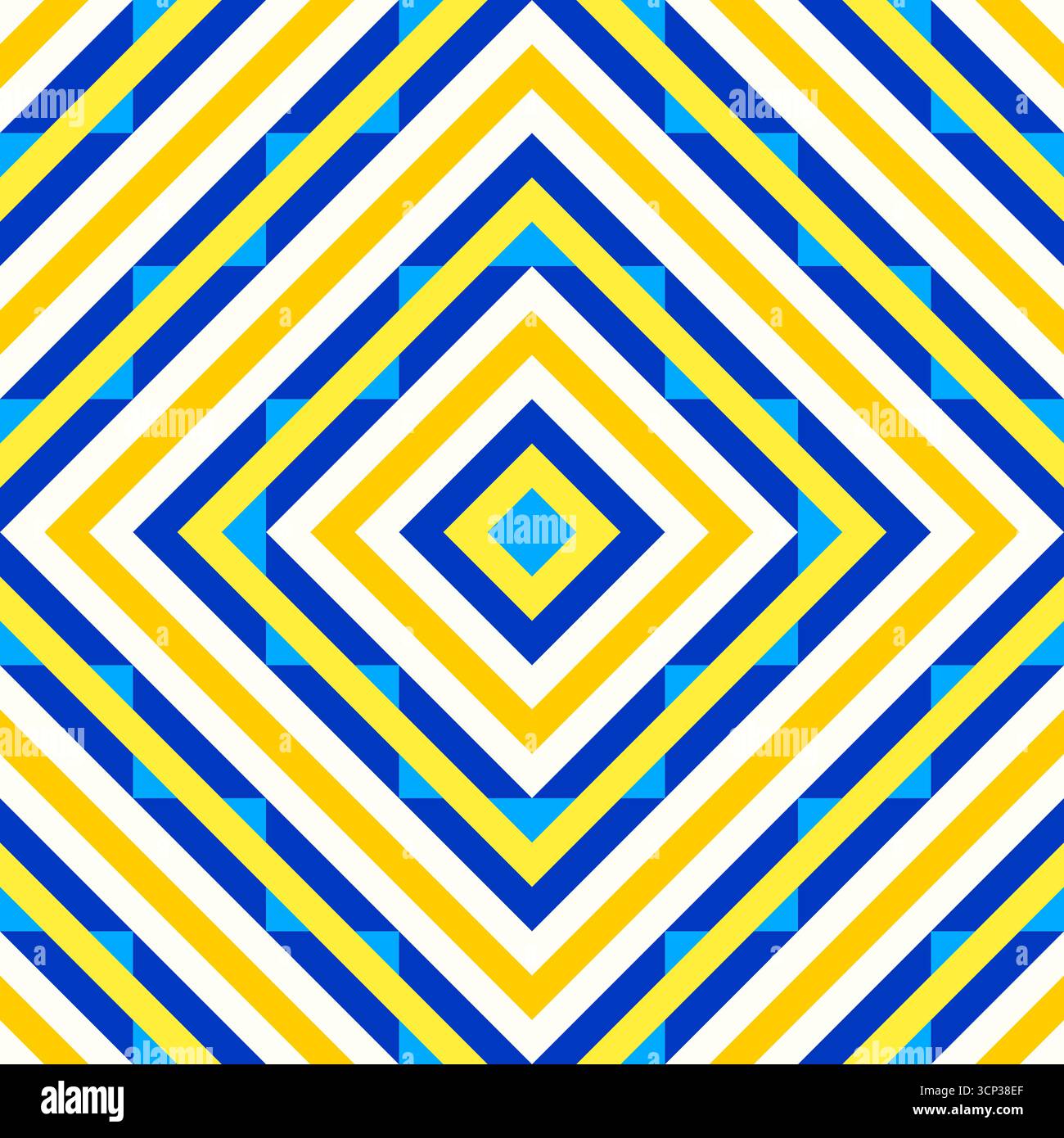 Hypnotic diamond shapes, optical illusion, seamless geometric vector ...
