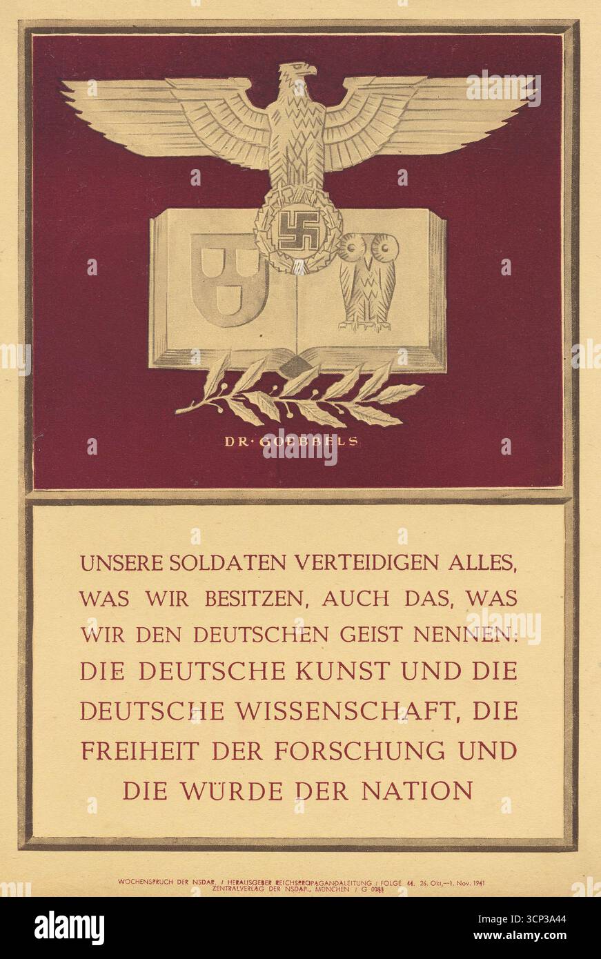 Nazi propaganda poster – Our soldiers defend everything we possess ...