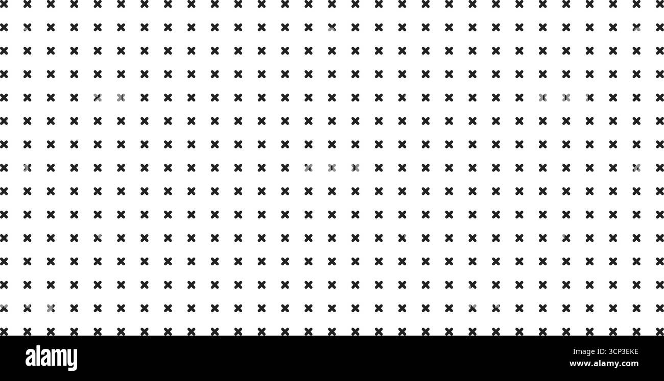 Cross stitch background pattern. Simple geometric x texture. Vector ornament for fabric or packaging design. Stock Vector