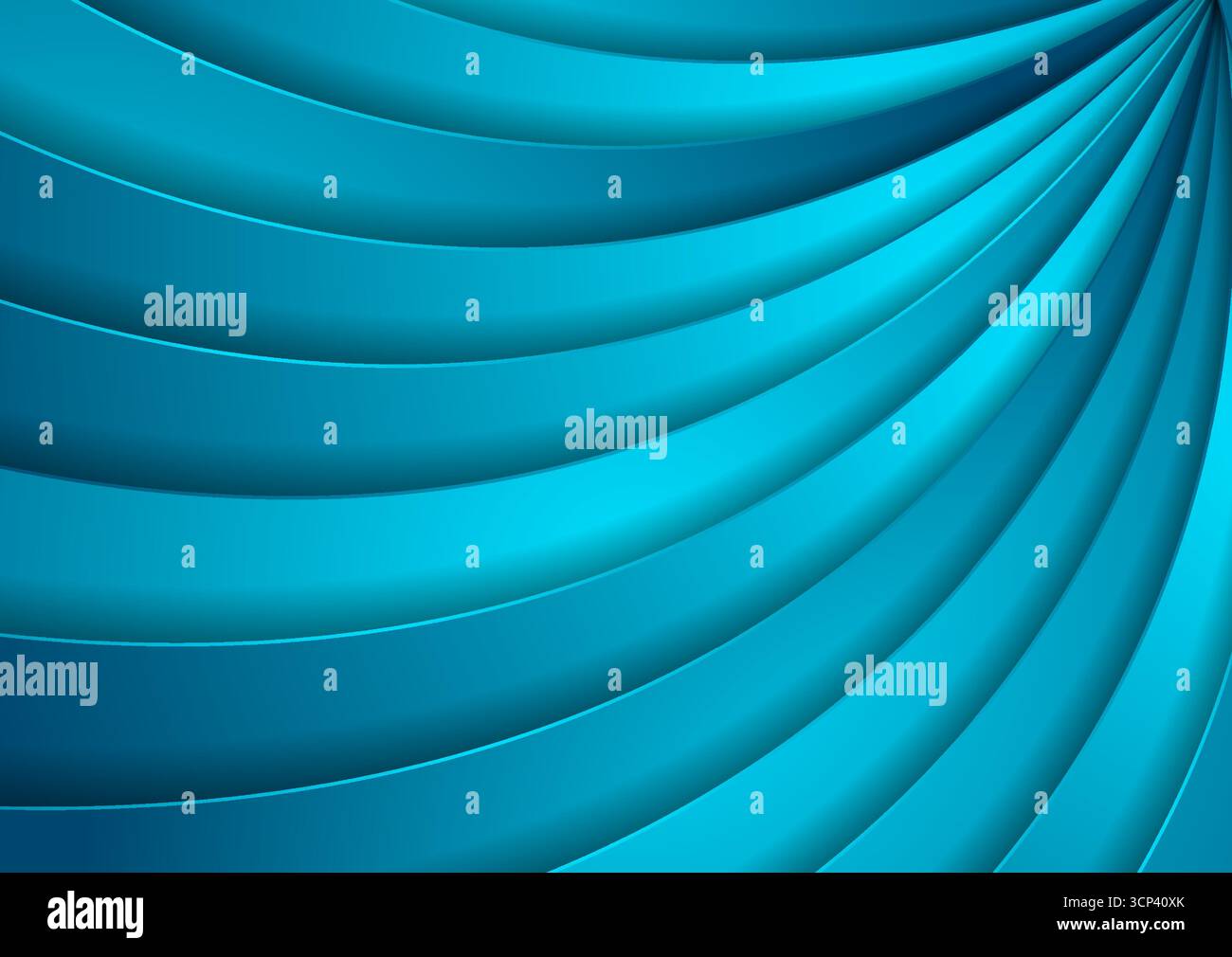 Bright blue paper waves minimal abstract elegant background. Vector graphic template design Stock Vector
