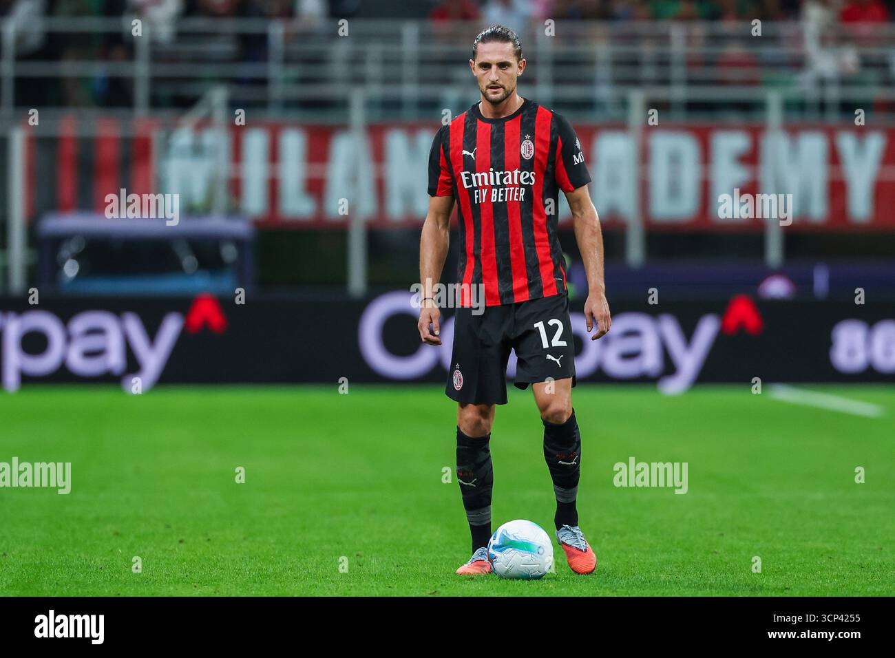 Adrien Rabiot of AC Milan seen in action during Coppa Italia 2025/26 ...