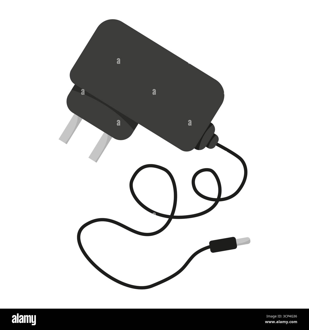 Power adapter icon. Device charging symbol. Corded charger Vector ...