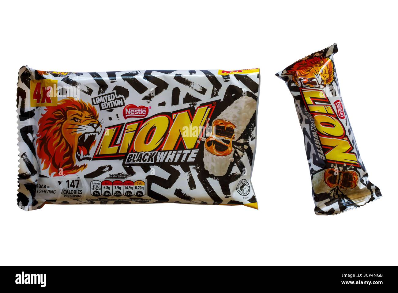 Pack of Nestlé Nestle Lion Black White chocolate bars limited