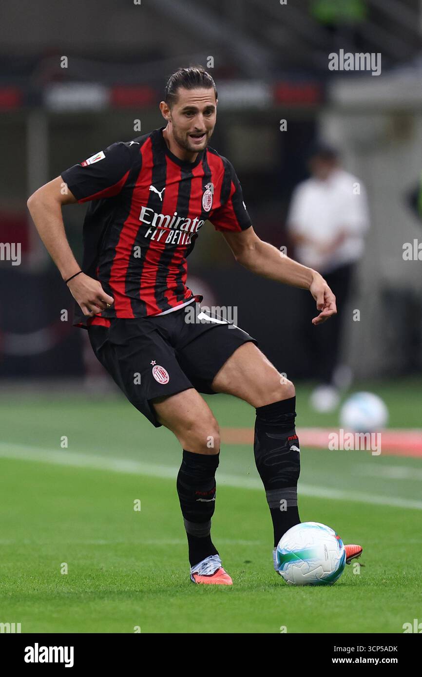 Adrien Rabiot of Ac Milan in action during the Coppa Italia Round of 16 ...