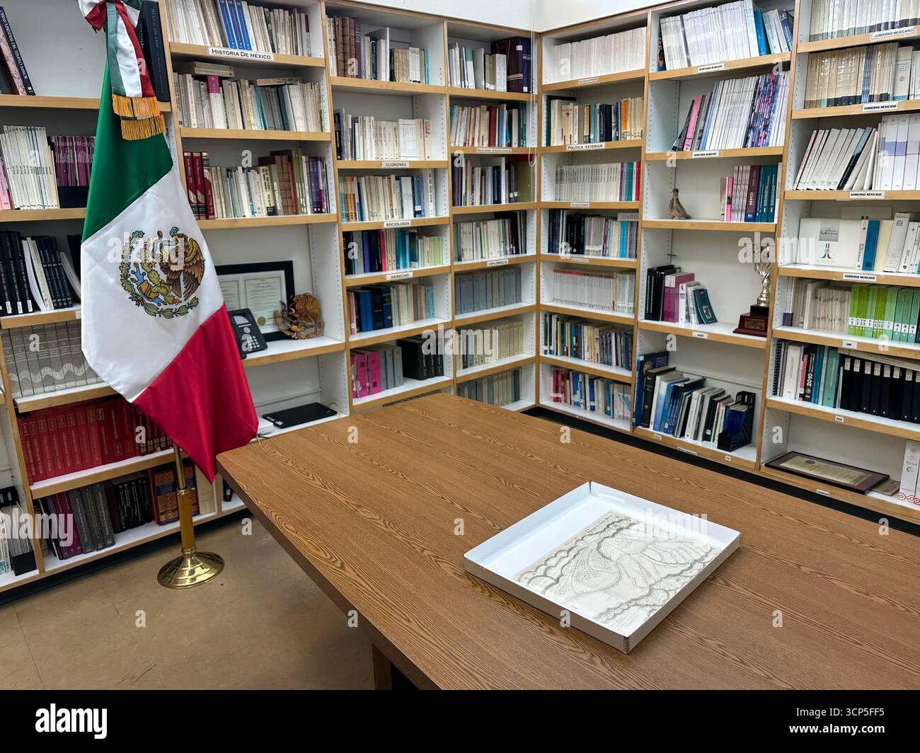 A centuries-old map sits on a conference room table at the Mexican ...