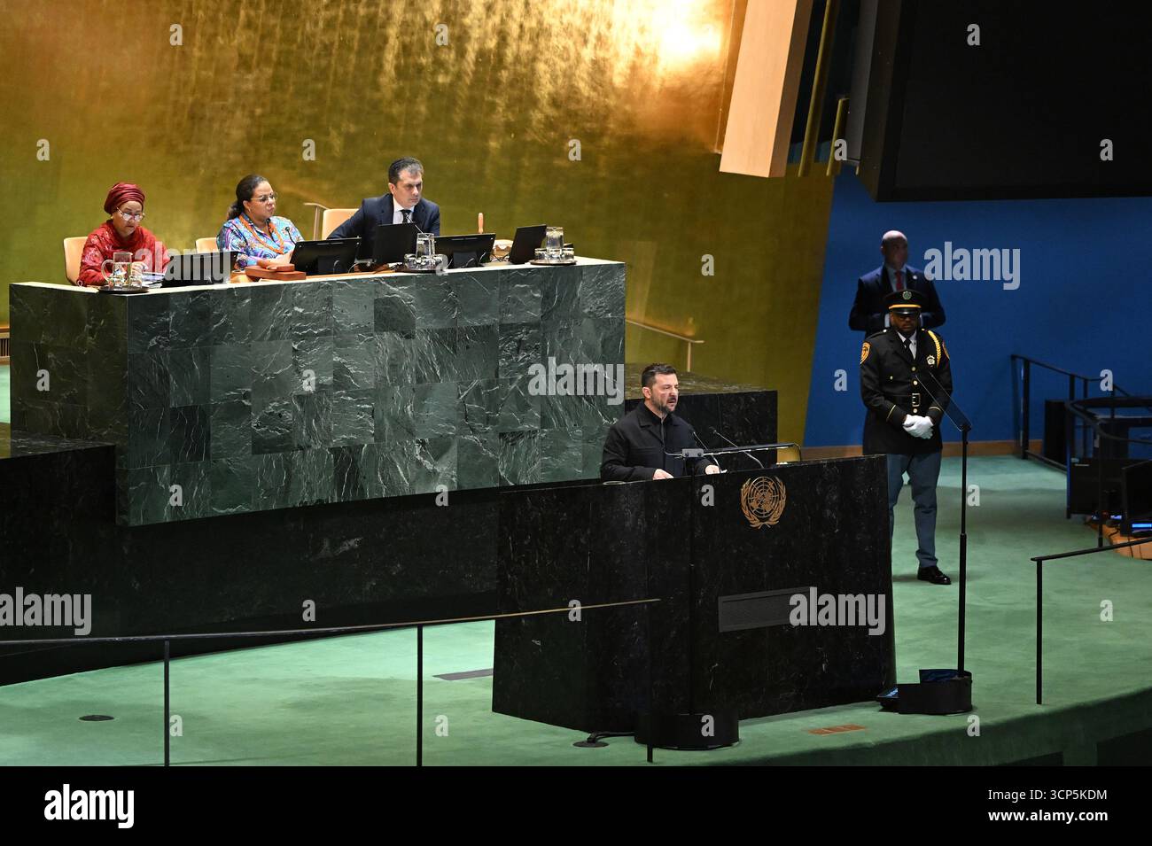 President of Ukraine Volodymyr Zelensky addresses the 80th session of ...