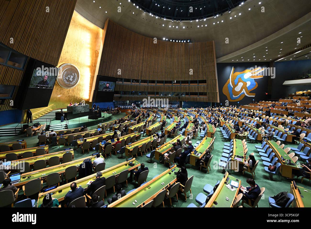 President of Ukraine Volodymyr Zelensky addresses the 80th session of ...
