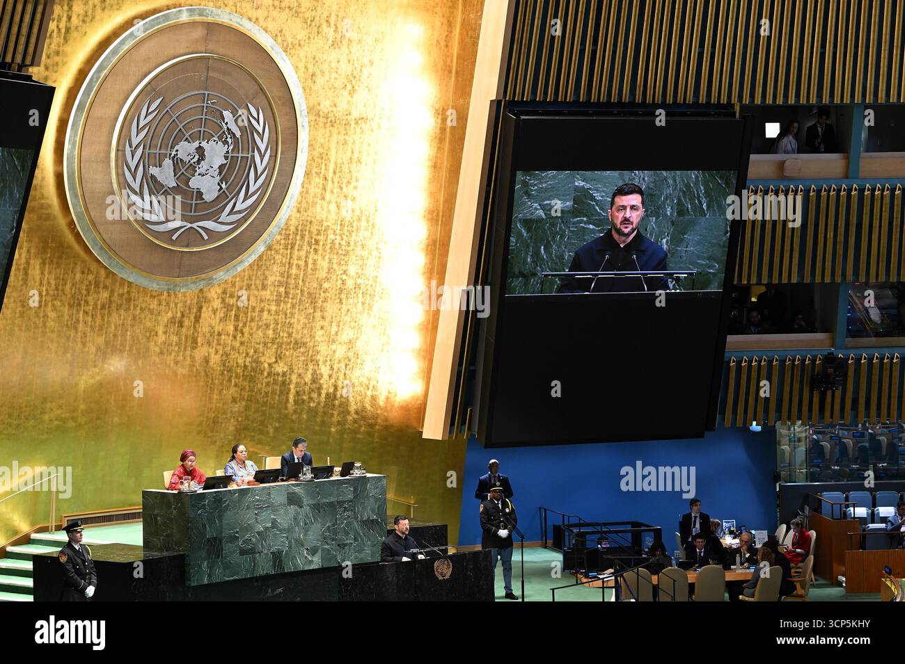President of Ukraine Volodymyr Zelensky addresses the 80th session of ...