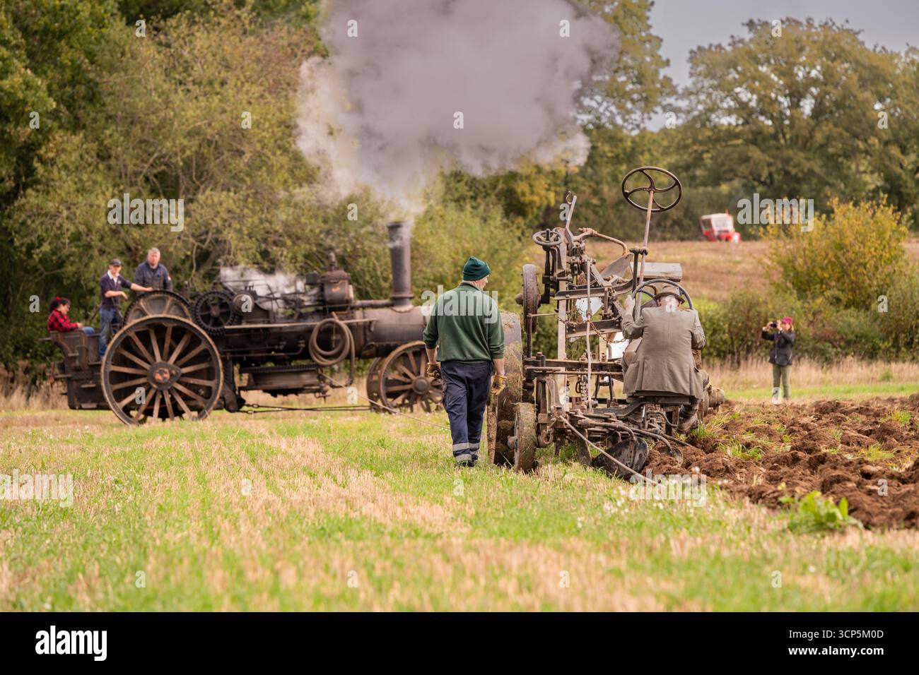 Dave Coppard (right) using a 1920s Fowler's Bantam plough and two ...