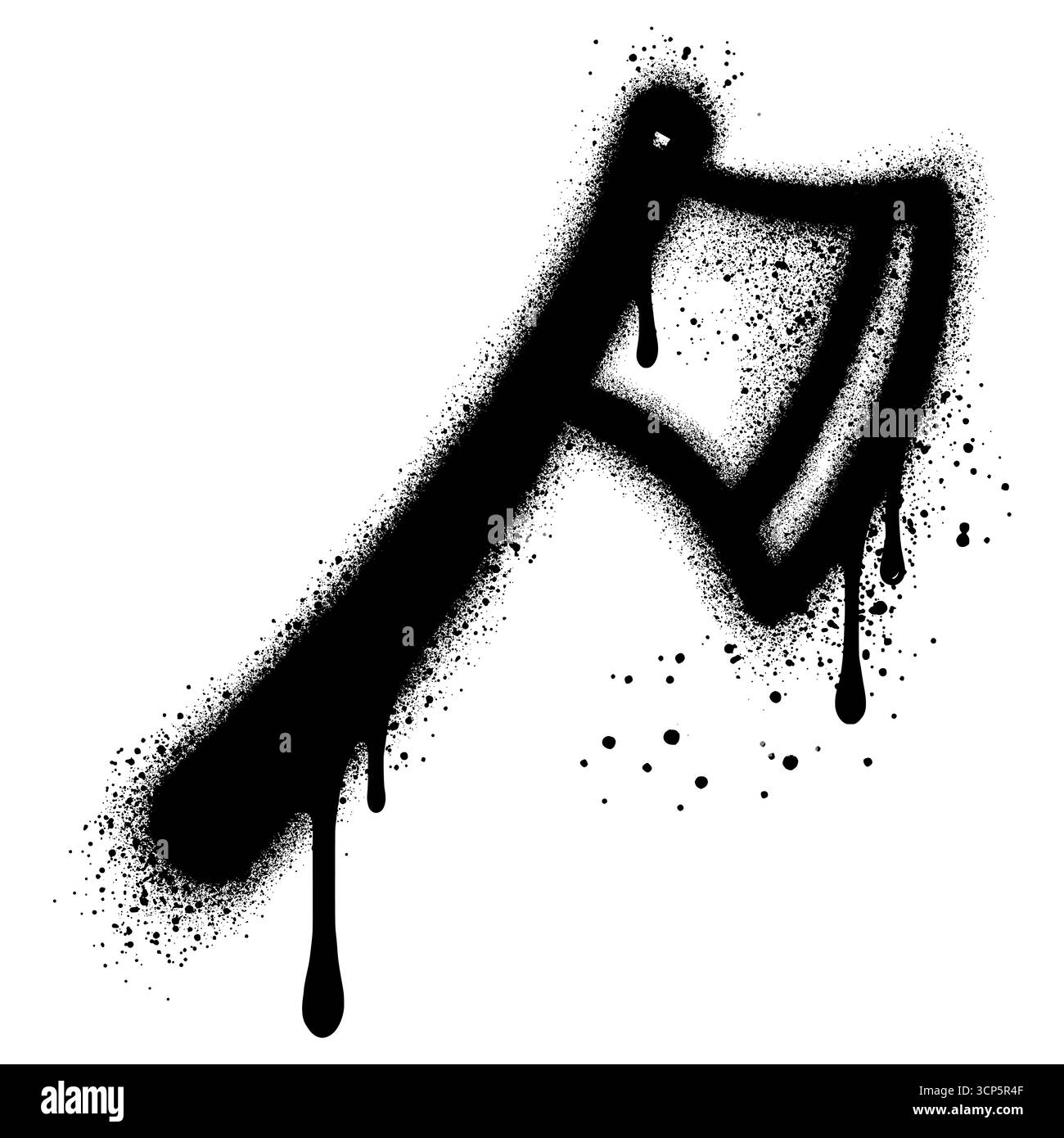 Spray Painted Graffiti Ax icon Logo Sprayed isolated with a white background. Stock Vector