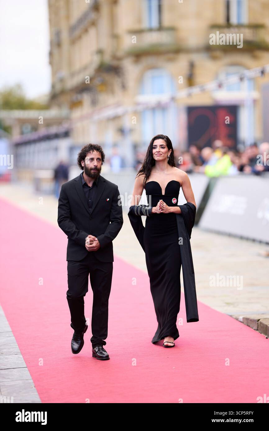 Motaz Malhees Saja Kilani Attended The Voice Of Hind Rajab Red Motaz Malhees Saja Kilani Attended The Voice Of Hind Rajab Red Carpet During 73rd San Sebastian Film Festival At Victoria Eugenia Theatre On September 24 2025 In Donostia San Sebastian Spain 3CP5RFY