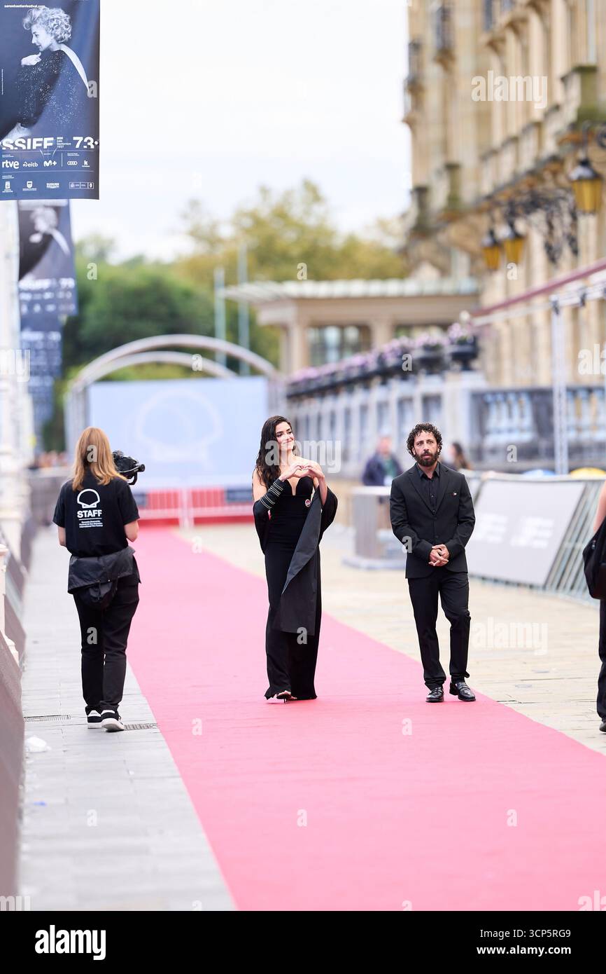 Motaz Malhees Saja Kilani Attended The Voice Of Hind Rajab Red Motaz Malhees Saja Kilani Attended The Voice Of Hind Rajab Red Carpet During 73rd San Sebastian Film Festival At Victoria Eugenia Theatre On September 24 2025 In Donostia San Sebastian Spain 3CP5RG9