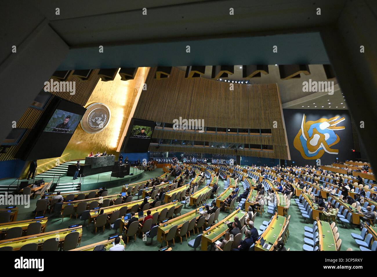 President of Ukraine Volodymyr Zelensky addresses the 80th session of ...
