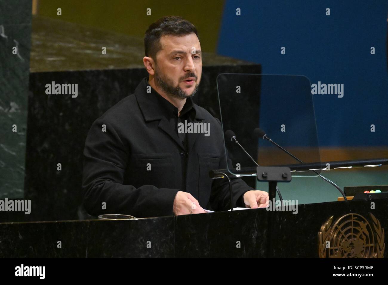 President of Ukraine Volodymyr Zelensky addresses the 80th session of ...