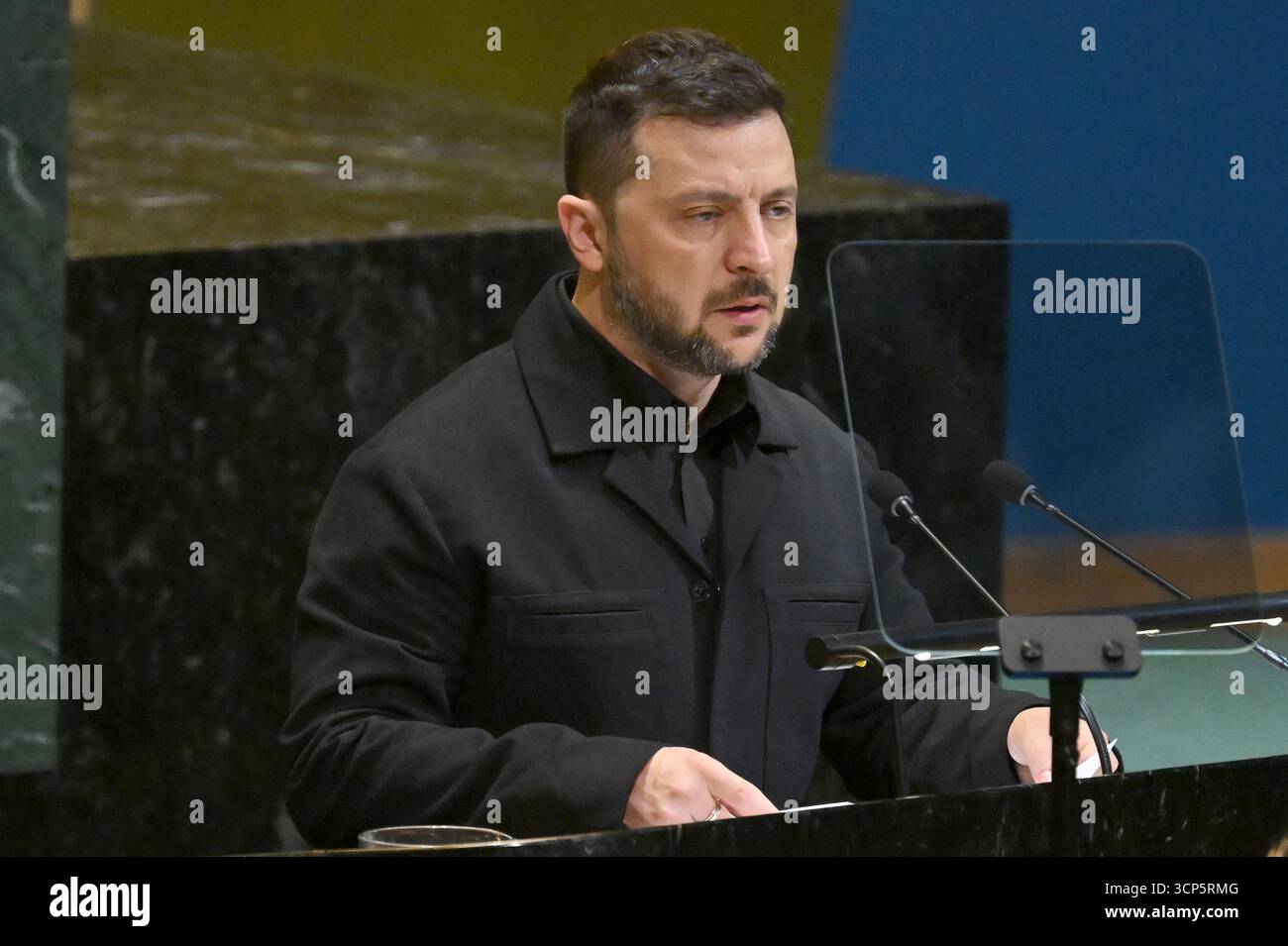 President of Ukraine Volodymyr Zelensky addresses the 80th session of ...