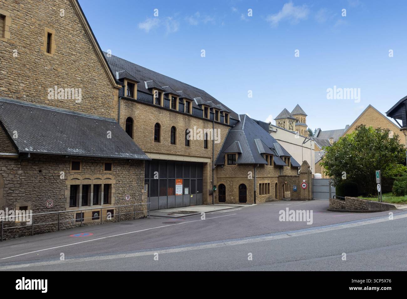 ORVAL, BELGIUM, 12 SEPTEMBER 2025: Exterior view of the brewery of Orval. Orval brewery is a Trappist brewery within the walls of the Abbey Notre-Dame - Stock Image