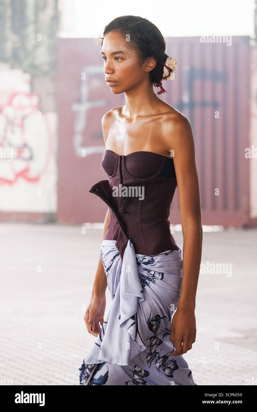A model walks the runway at the Antonio Marras fashion show during the ...