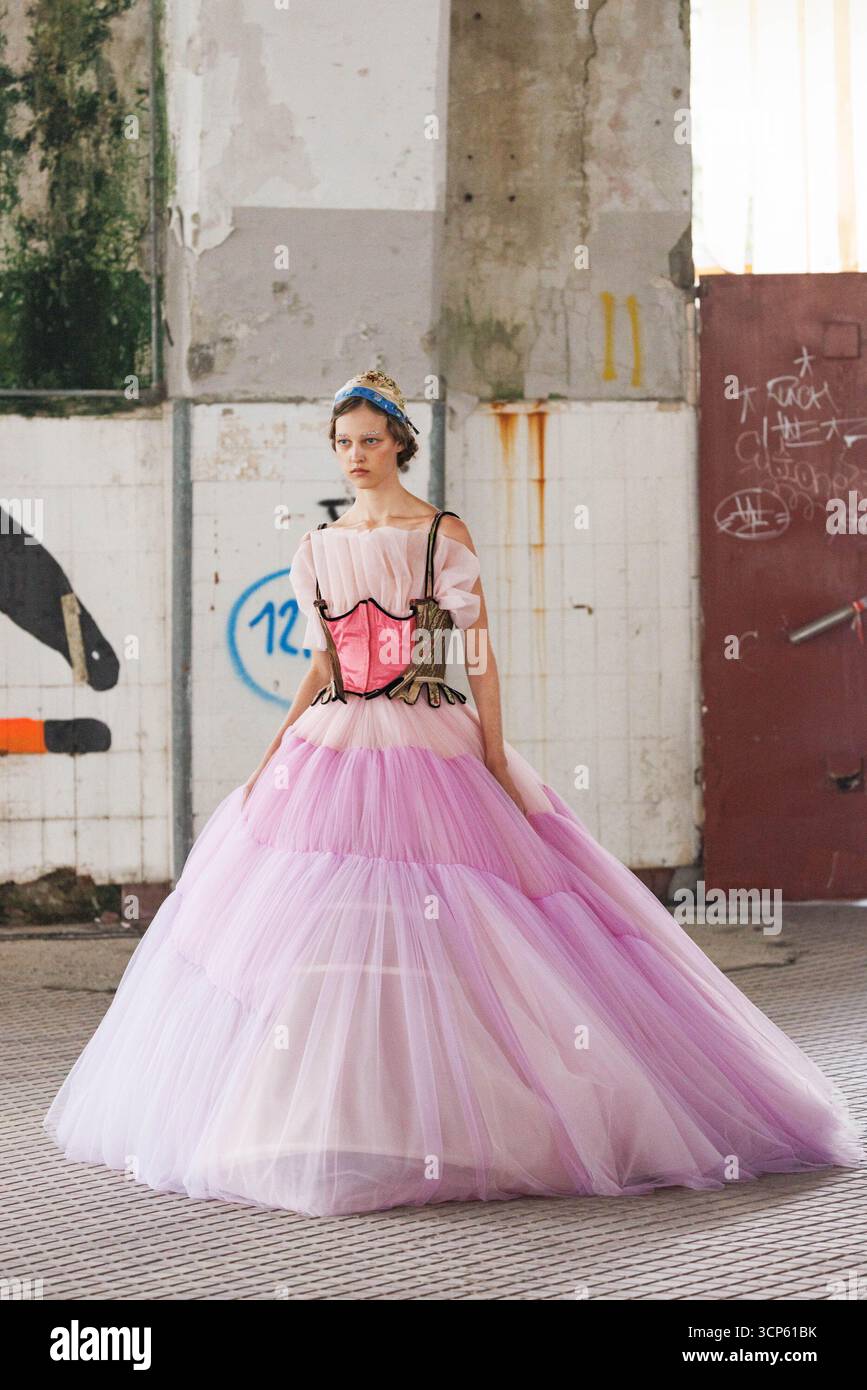 A model walks the runway at the Antonio Marras fashion show during the ...