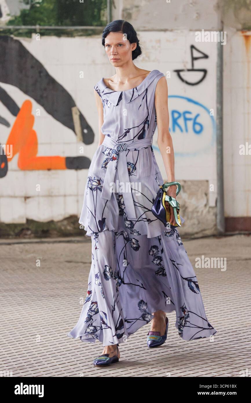 A model walks the runway at the Antonio Marras fashion show during the ...