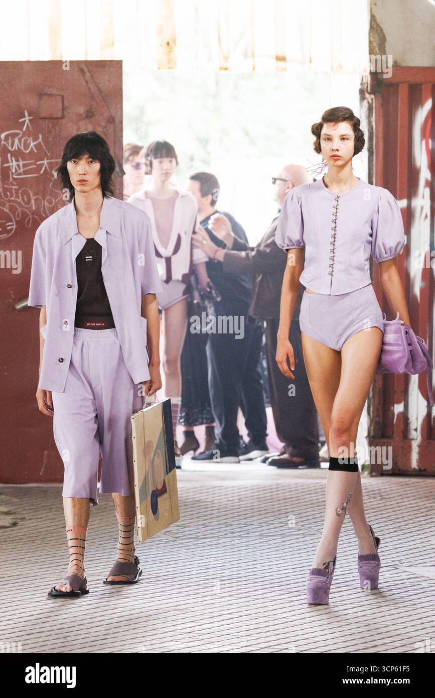 A model walks the runway at the Antonio Marras fashion show during the ...
