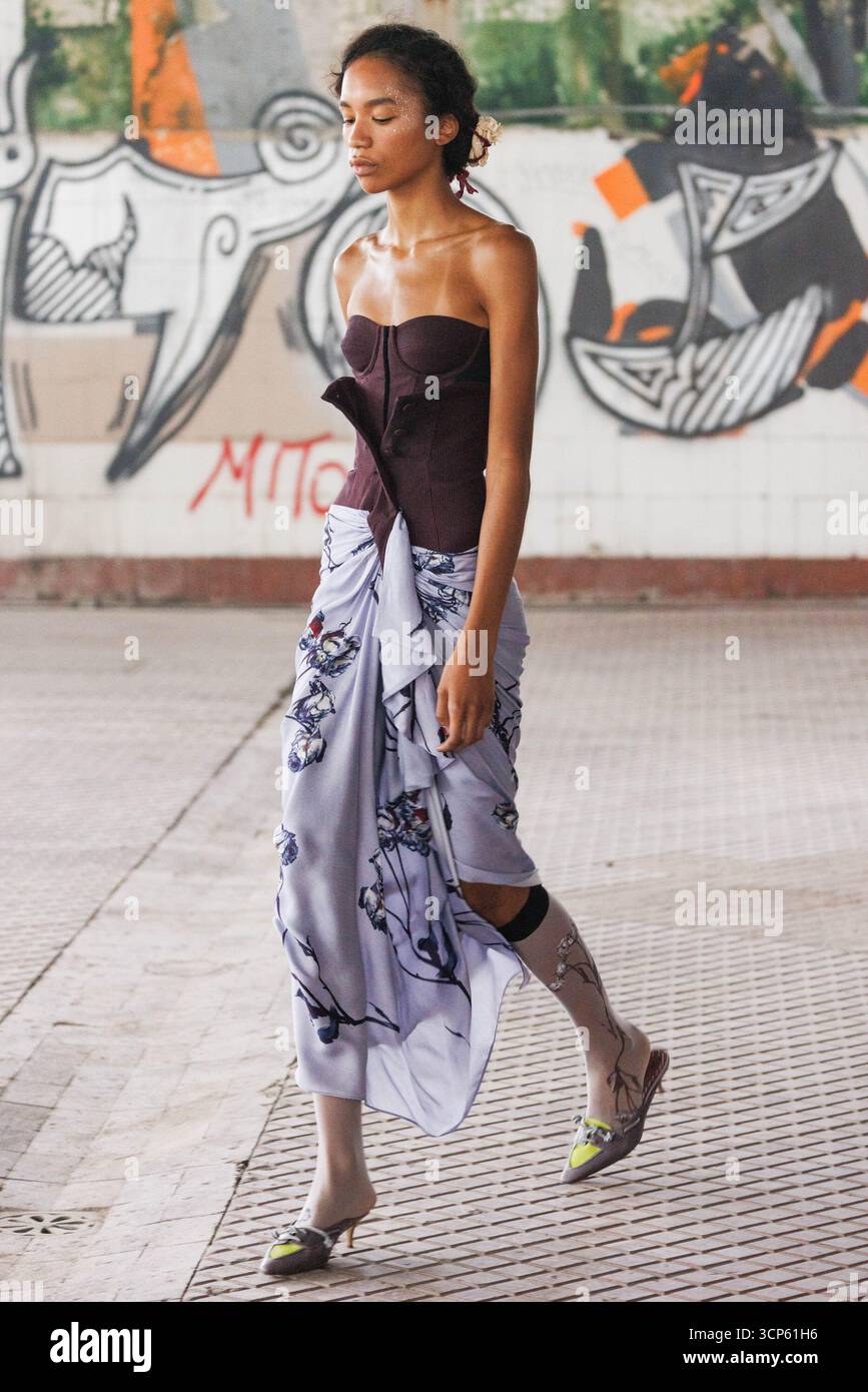 A model walks the runway at the Antonio Marras fashion show during the ...