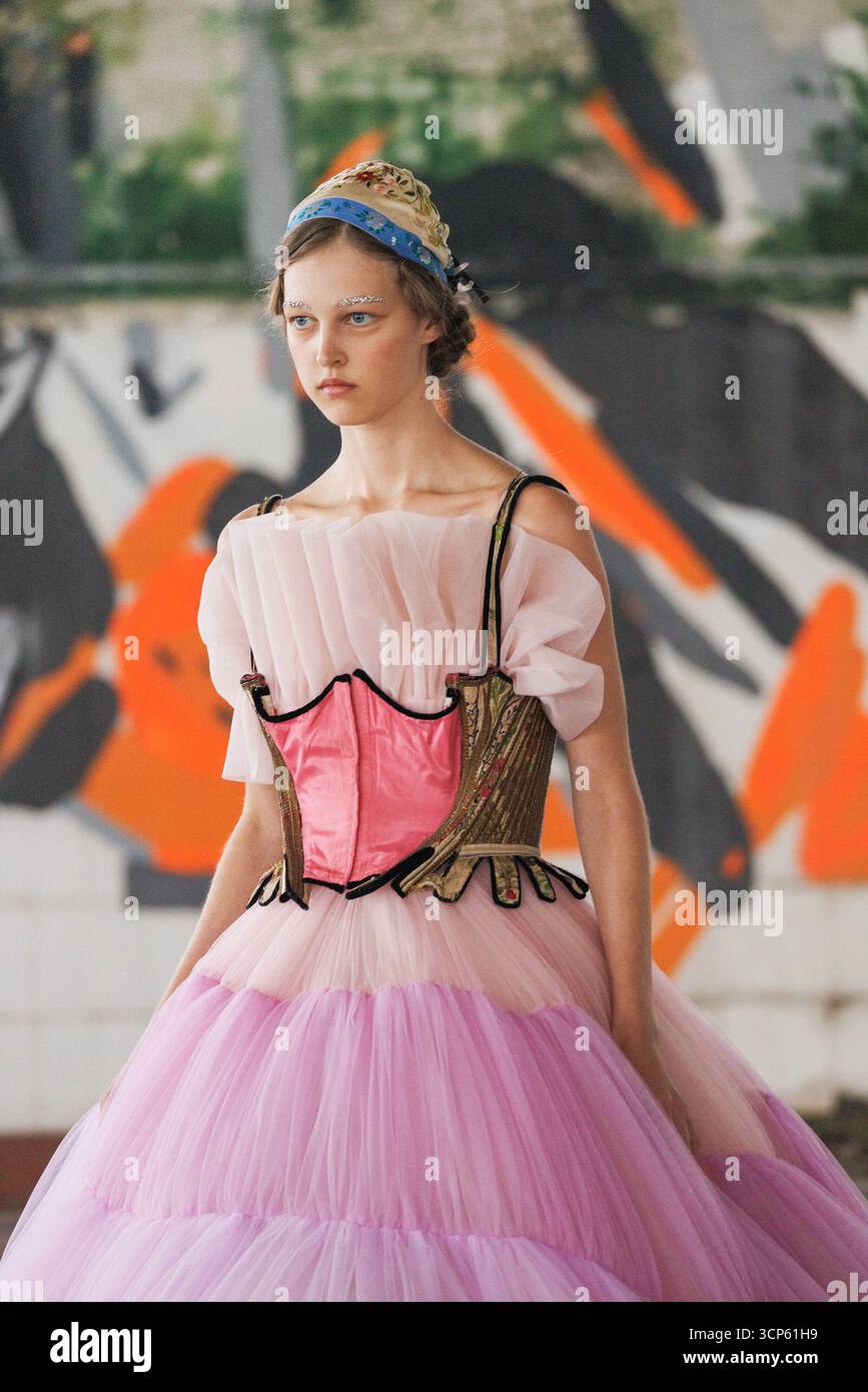 A model walks the runway at the Antonio Marras fashion show during the ...