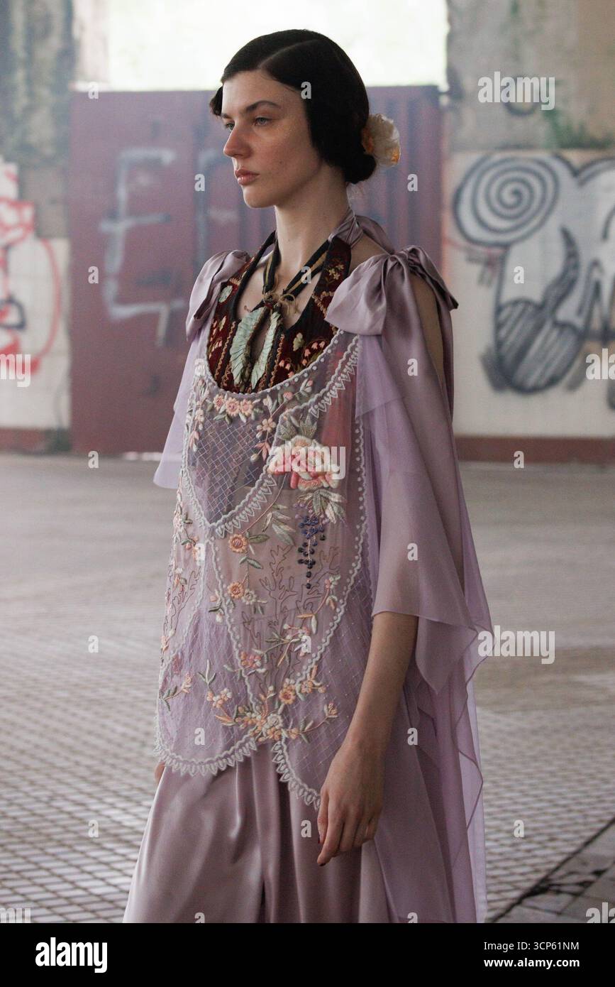 A model walks the runway at the Antonio Marras fashion show during the ...