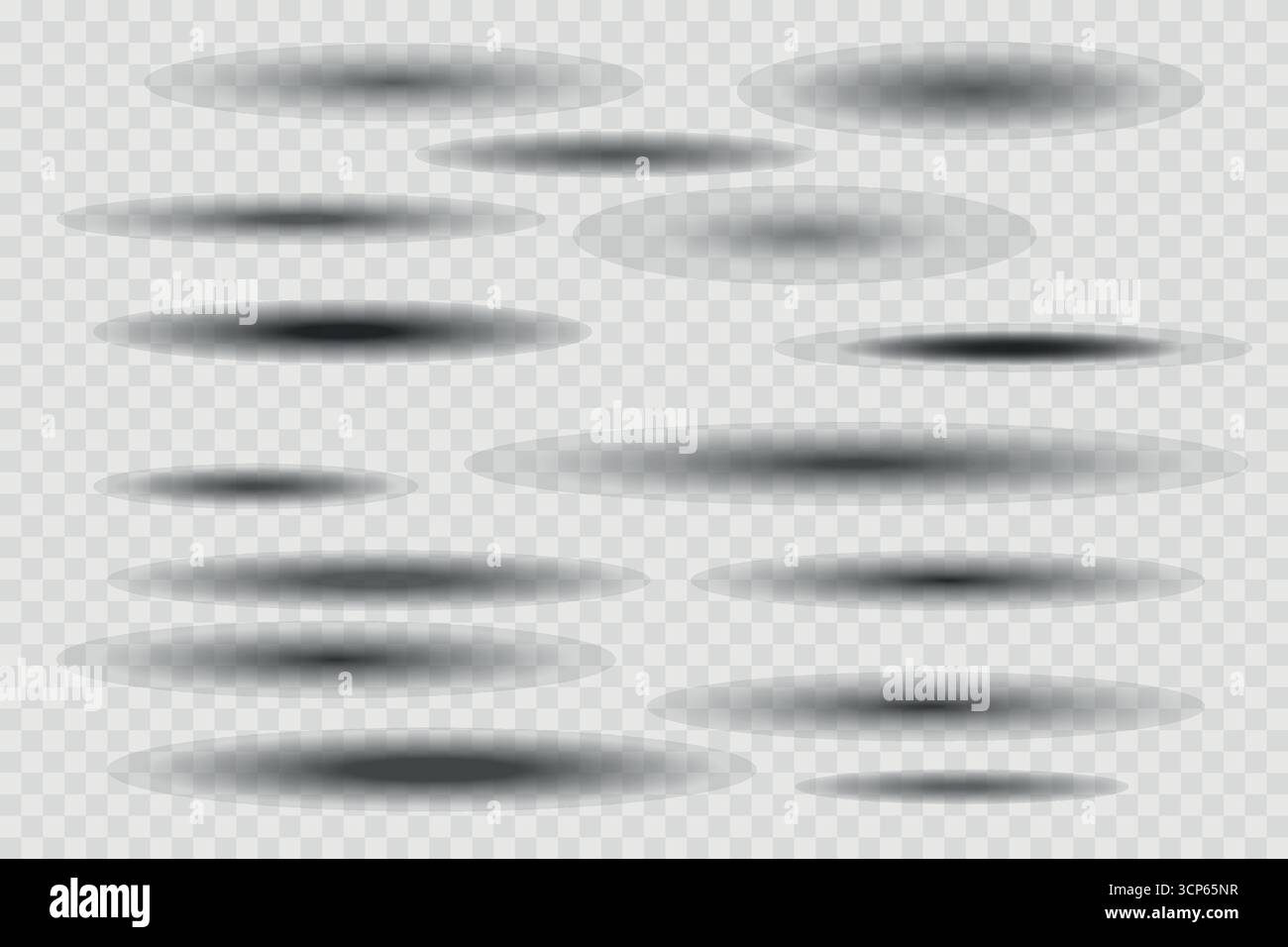 Round Shadow Model Different realistic round shadow, soft shapes on transparent background ...
