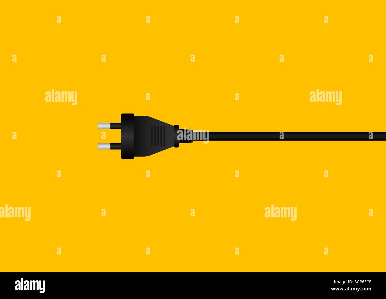 Plug. Electric Plug with Cable. Vector Illustration. Stock Vector