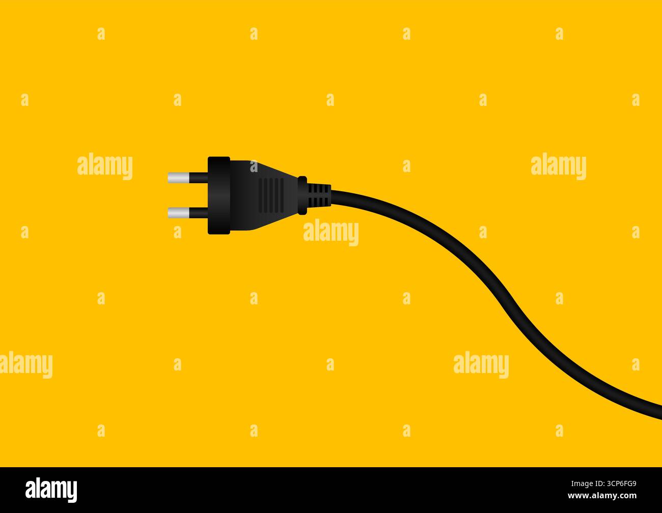 Plug. Electric Plug with Cable. Vector Illustration. Stock Vector