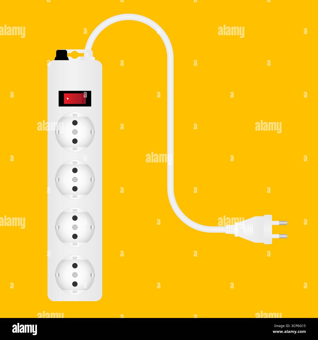 Electric Plug Socket or Power Outlet. Vector Illustration. Stock Vector