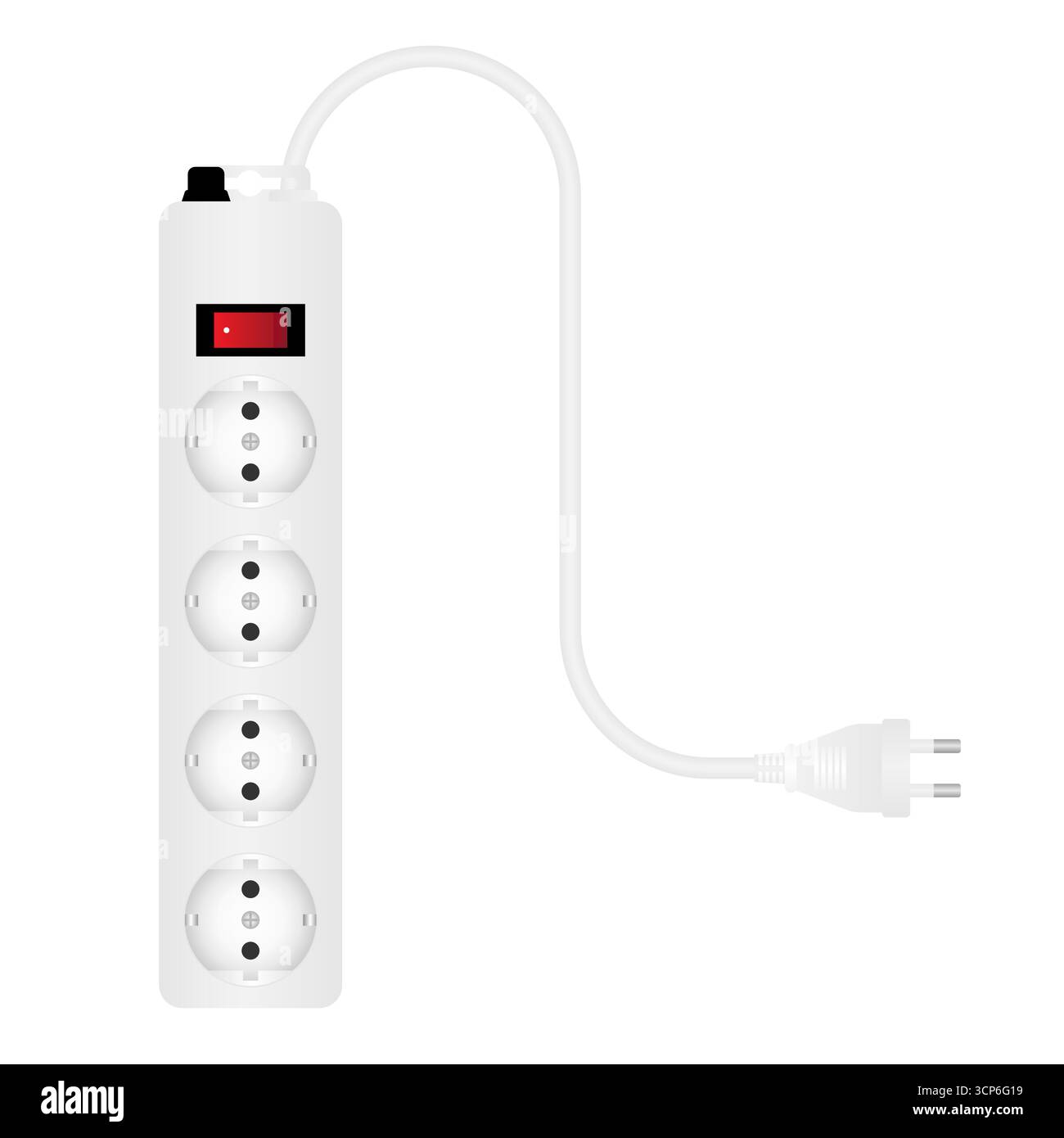 Electric Plug Socket or Power Outlet. Vector Illustration. Stock Vector