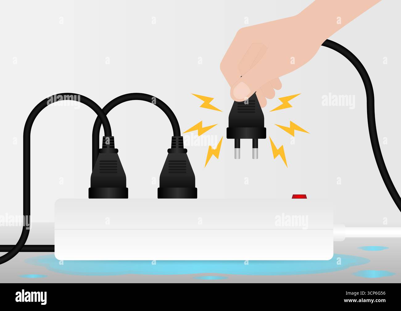 Electricity Short Circuit. Wet Electric Socket which can cause Electric ...
