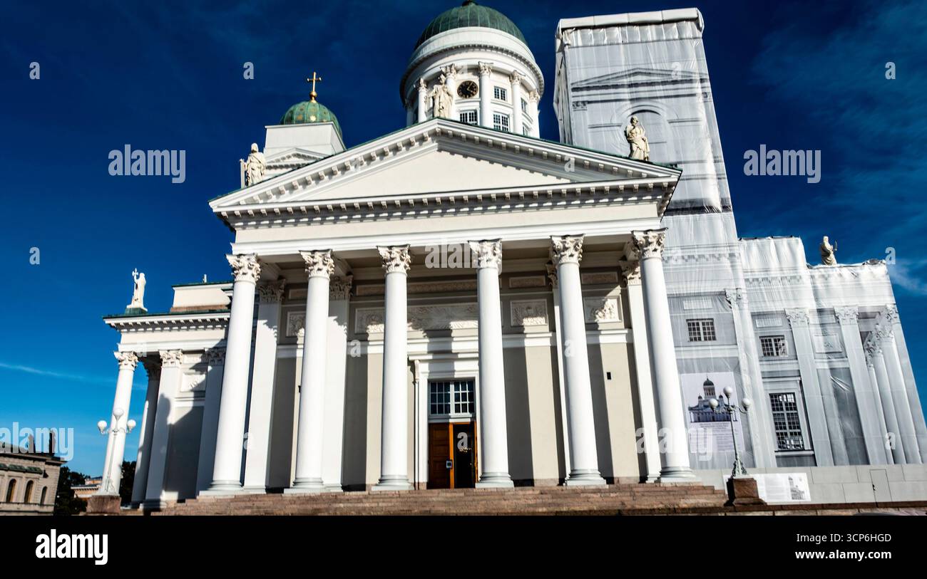 Front View Of Helsinki Cathedral In Finland With Neoclassical Columns front-view-of-helsinki-cathedral-in-finland-with-neoclassical-columns