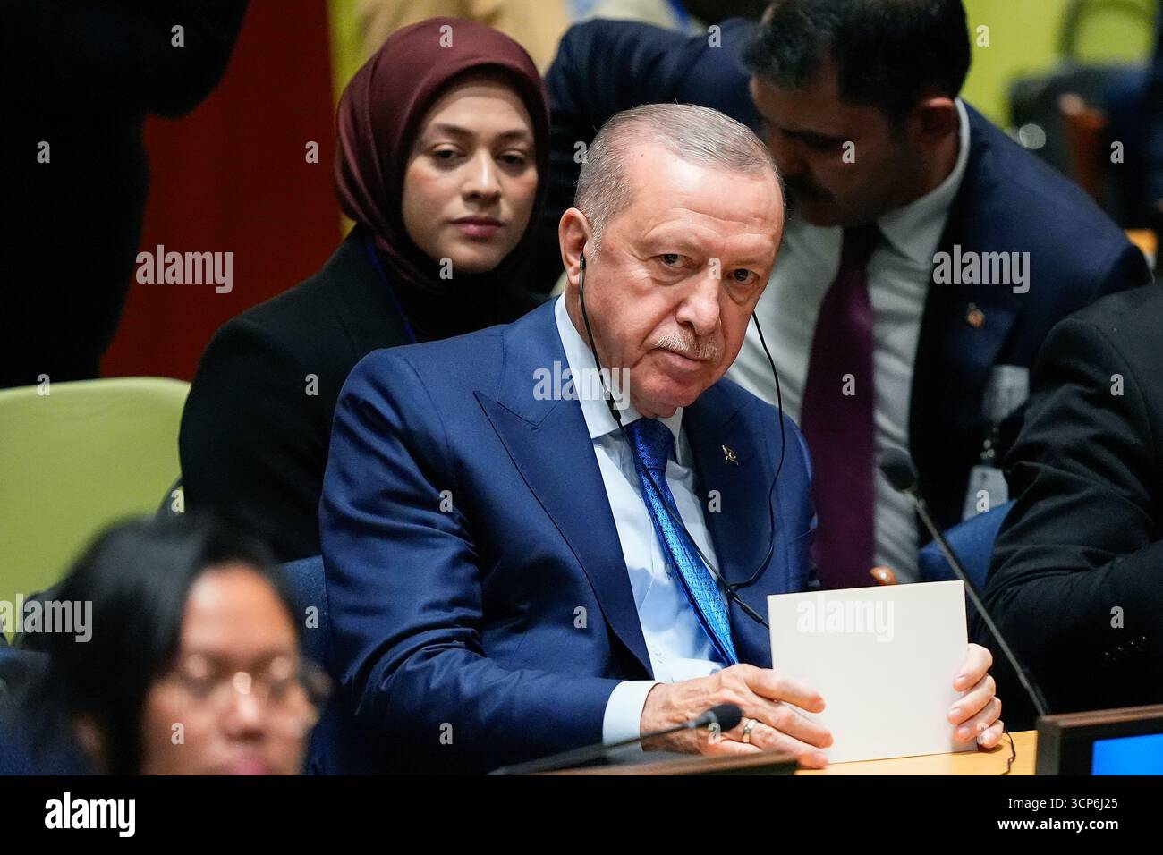 Turkey President Recep Tayyip Erdogan attends a climate summit ...