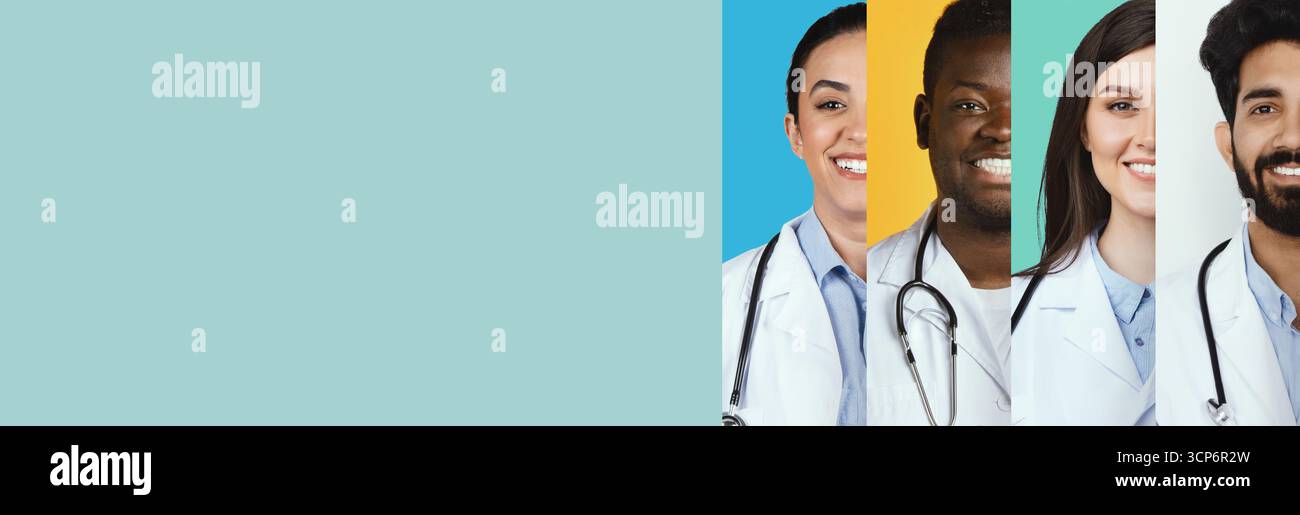 Collage of Diverse Doctors Representing the Medical Profession in ...