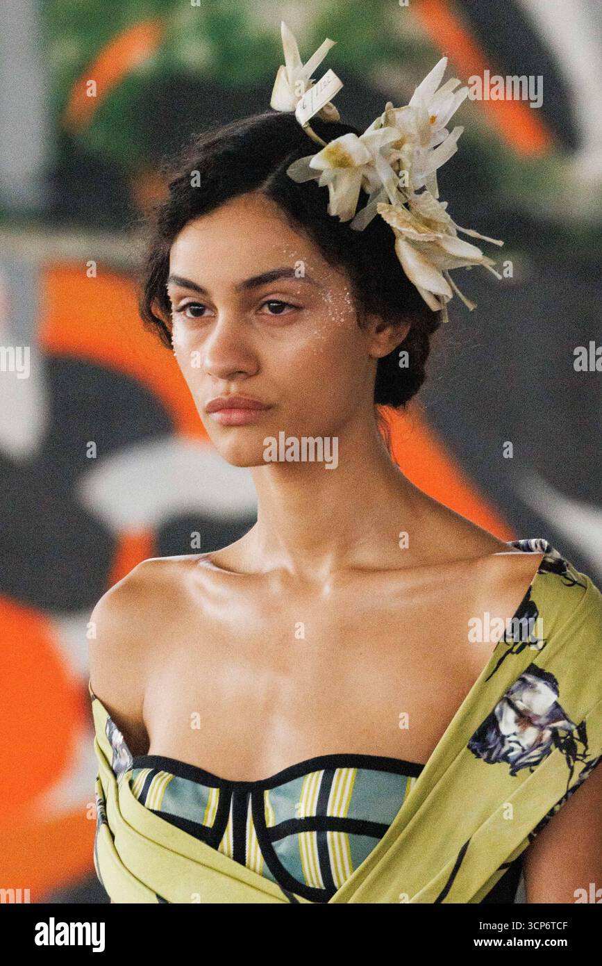 A model walks the runway at the Antonio Marras fashion show during the ...