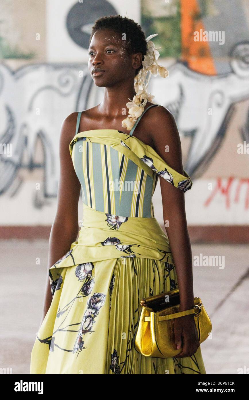 A model walks the runway at the Antonio Marras fashion show during the ...