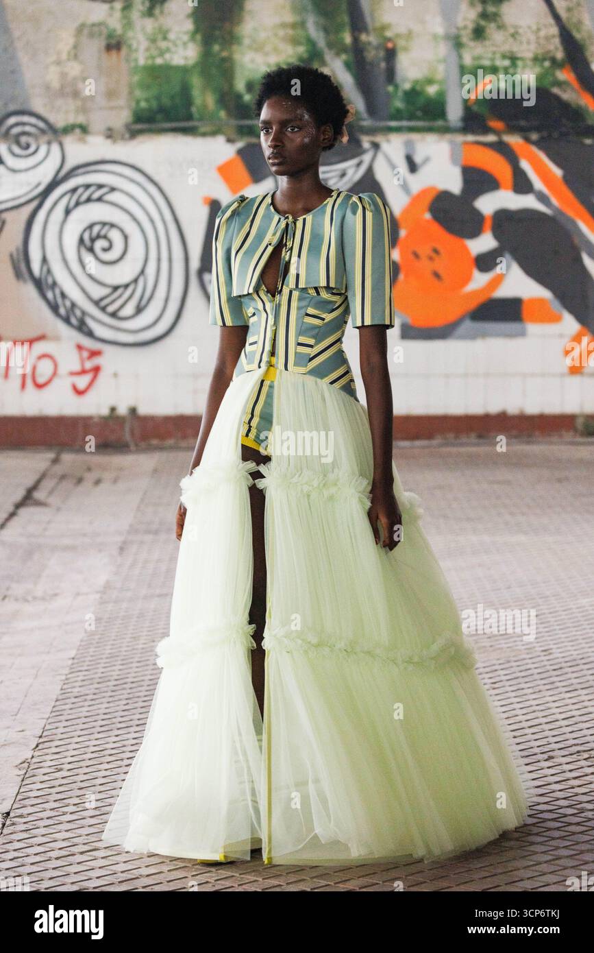 A model walks the runway at the Antonio Marras fashion show during the ...
