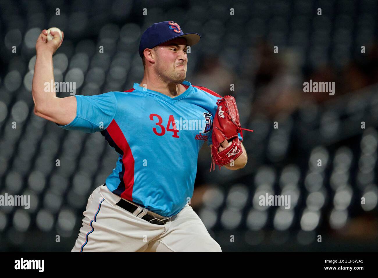 Jacksonville Jumbo Shrimp pitcher William Kempner (34) during an MiLB ...